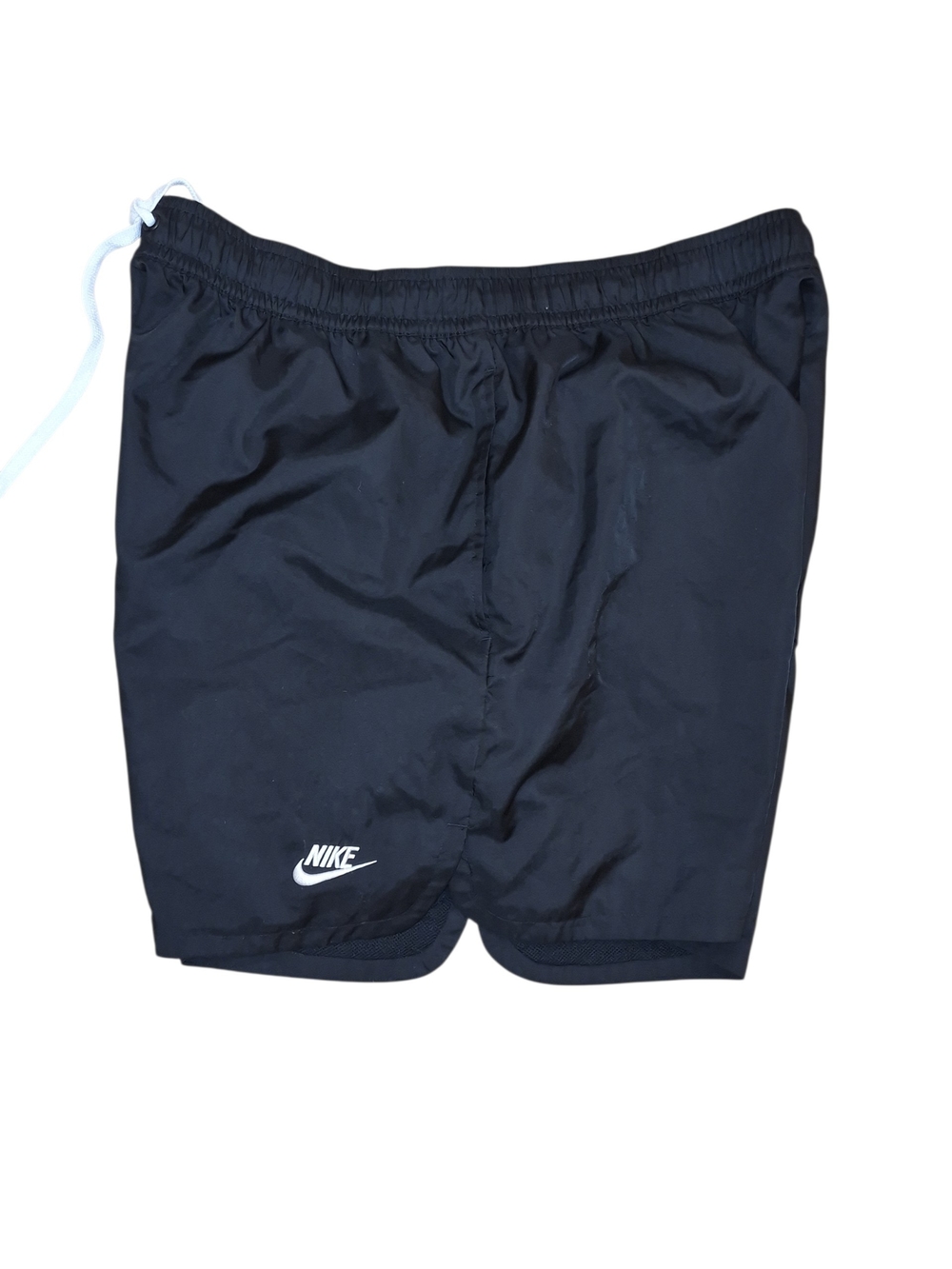 Nike Men's Woven Flow Black Athletic Shorts with White Logo
